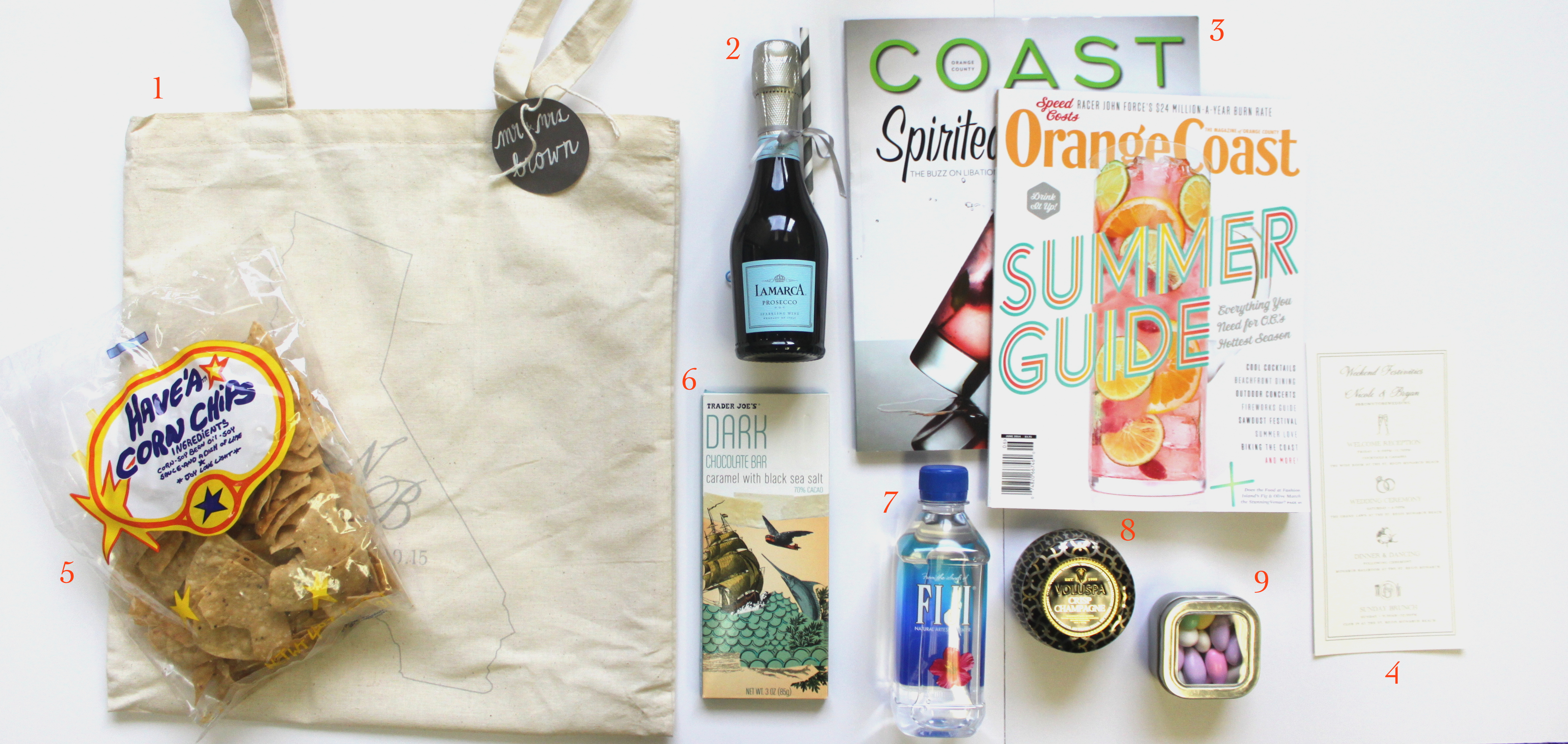 DIY: Personalized California Themed Welcome Bags
