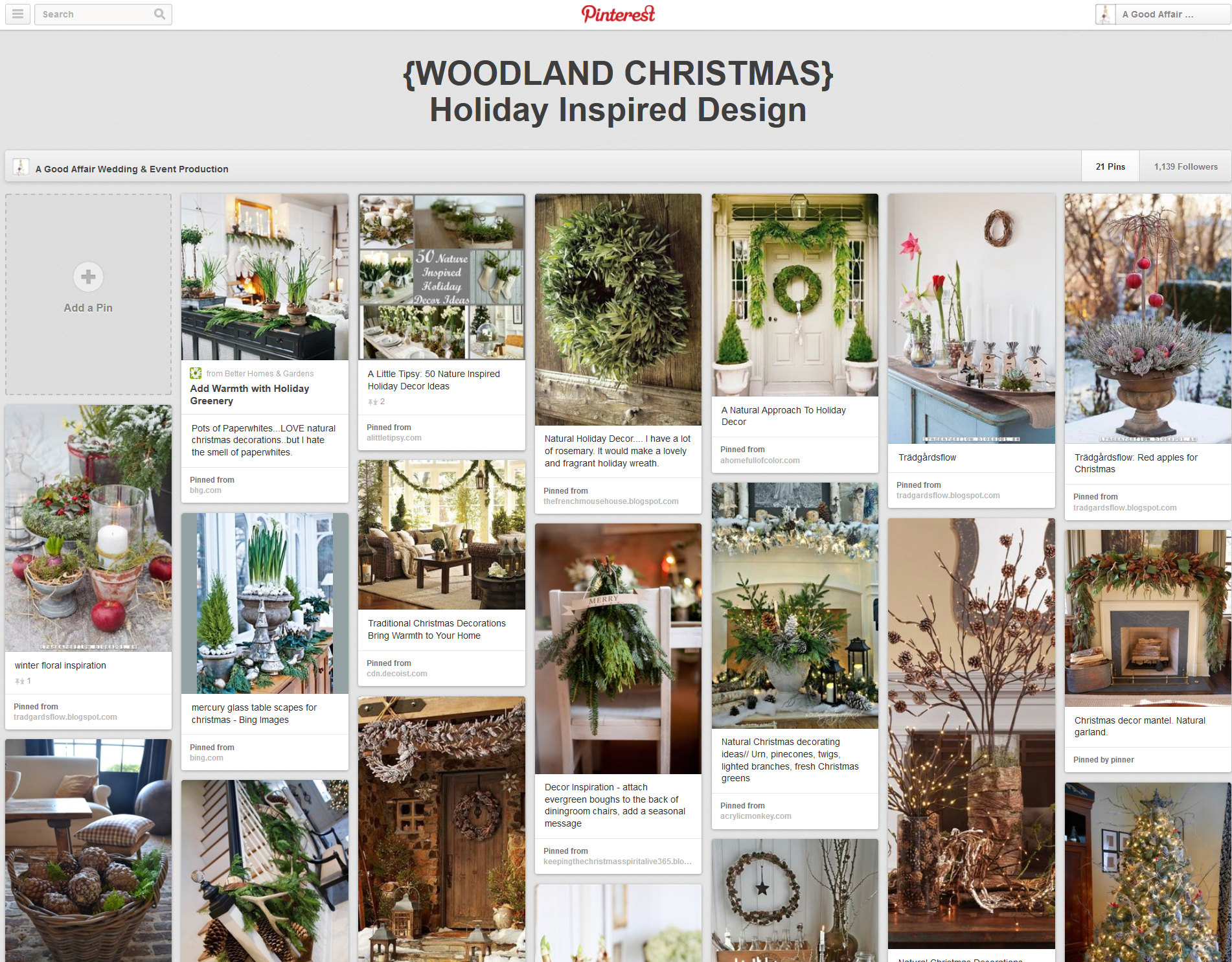 Holiday Inspired Design~Woodland Christmas~ | A Good Affair